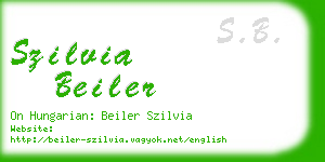 szilvia beiler business card